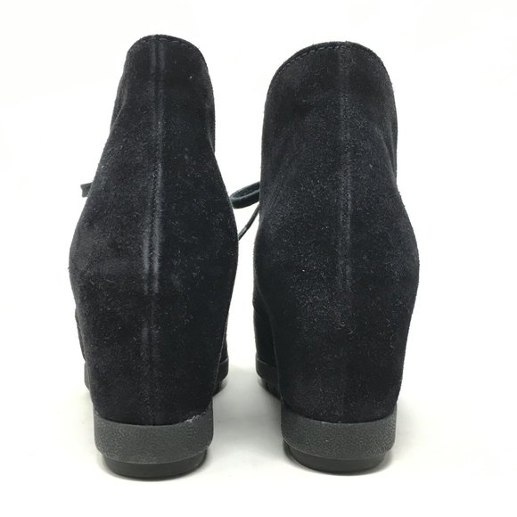 Prada Wedge Ankle Boots Booties Size 37.5/7.5 US - Picture 8 of 11